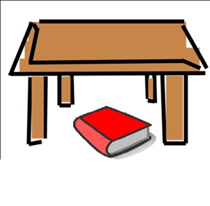 There\'s a book under the table